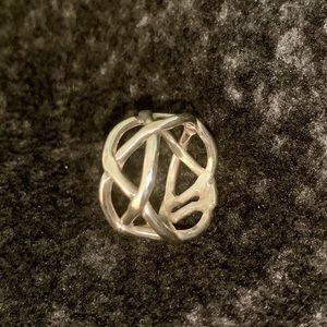 Woven Sterling Silver Ring Size 5